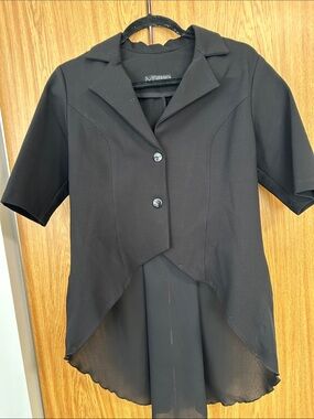Black Short-Sleeve Tailored Jacket - MFFERNANDIINI